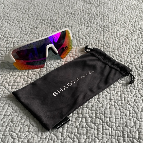 Other - White Frame ShadyRays Polarized Sports Sunglasses Rainbow Mirrored Lens